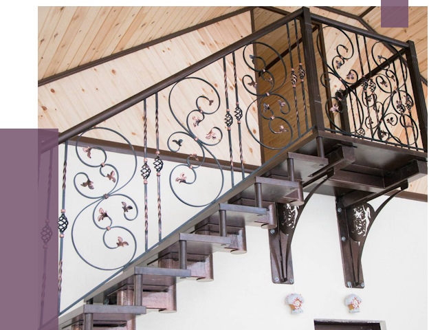 Кованые лестницы в Дзержинске от 79303 руб. под ключ