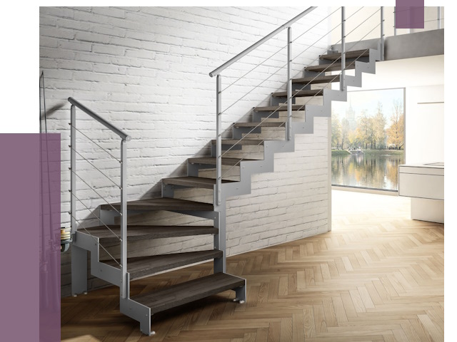 Г-образные лестницы под ключ в Дзержинске от 36855 руб. | ПРОЛЁТ-Дзр