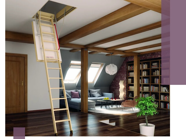 Чердачные лестницы под ключ в Дзержинске: изготовление и монтаж