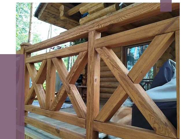 Деревянные перила под ключ в Дзержинске от 7625 руб. 