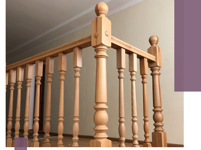 Деревянные перила на заказ в Дзержинске: монтаж и изготовление