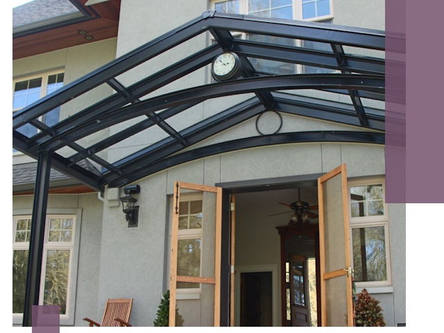 Изготовление и монтаж навесов и козырьков в Дзержинске