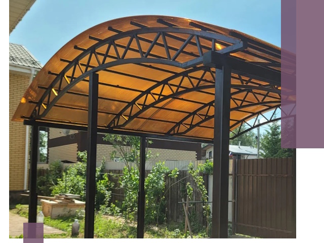 Изготовление навесов под ключ в Дзержинске из качественных материалов