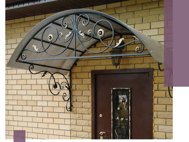 Изготовление козырьков из металла под ключ в Дзержинске