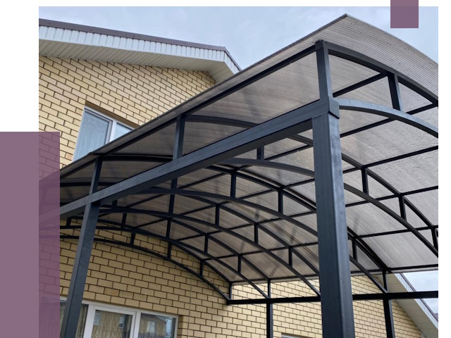 Монтаж козырьков в Дзержинске от 11438 руб. | ПРОЛЁТ-Дзр