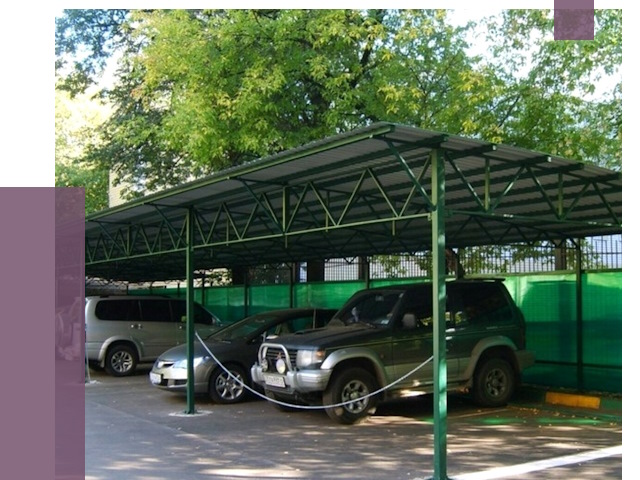 Навесы для парковки в Дзержинске от 79811 руб. заказать | ПРОЛЁТ-Дзр