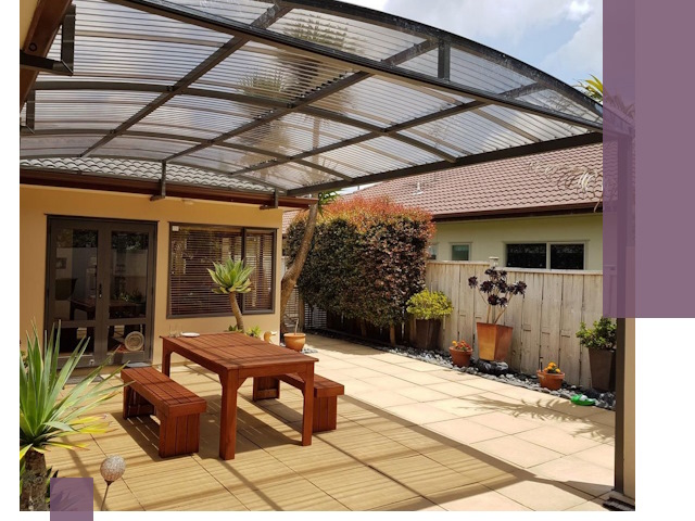 Навесы во двор под ключ в Дзержинске — изготовление и монтаж