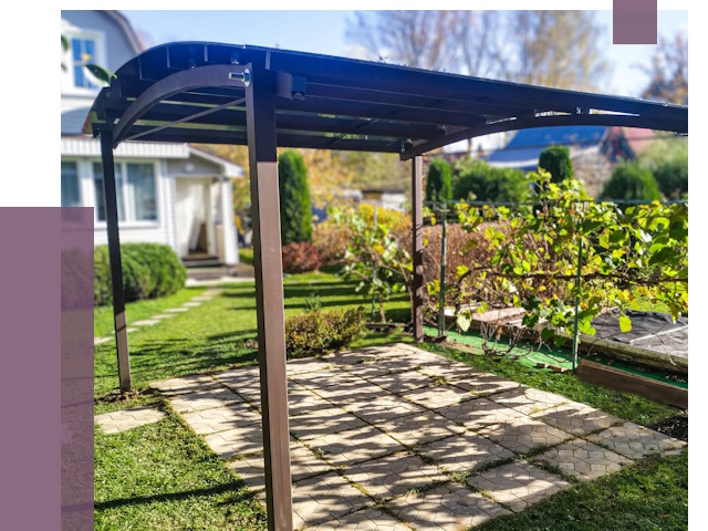 Навесы для дачи в Дзержинске от 12658 руб. под ключ — ПРОЛЁТ-Дзр