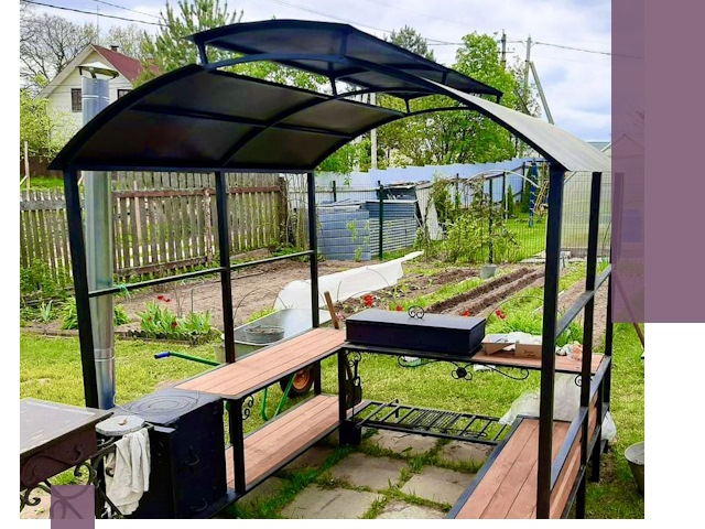 Навесы для барбекю в Дзержинске: изготовление, монтаж и демонтаж