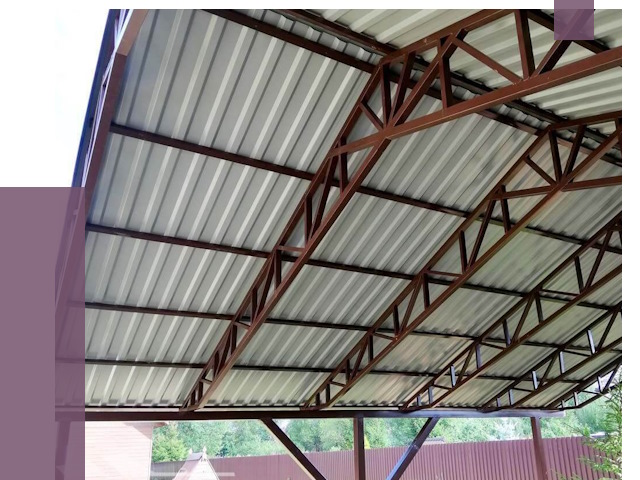 Навесы из профнастила в Дзержинске от 7320 руб. | ПРОЛЁТ-Дзр