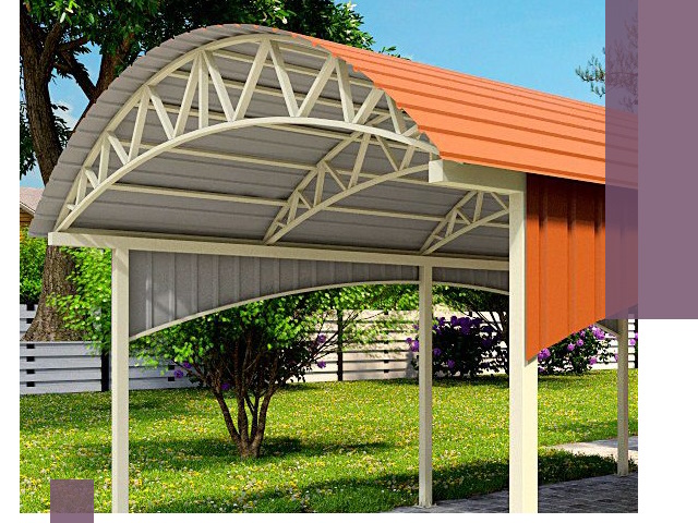 Навесы из профнастила под ключ в Дзержинске — установка и монтаж