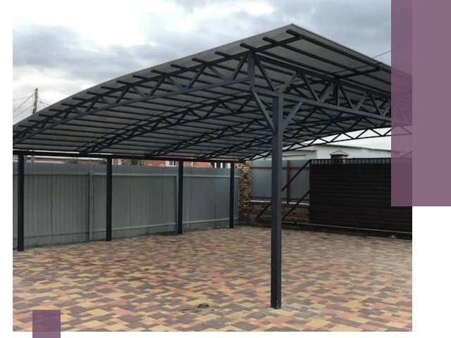 Металлические навесы под ключ в Дзержинске — изготовление и монтаж