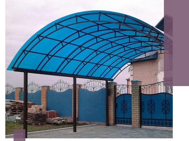 Арочные навесы под ключ в Дзержинске — изготовление и монтаж