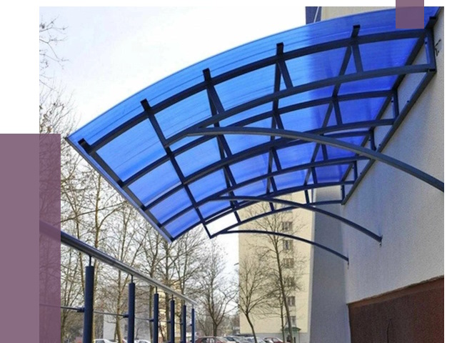 Козырьки из поликарбоната в Дзержинске от 4270 руб. под ключ | ПРОЛЁТ-Дзр