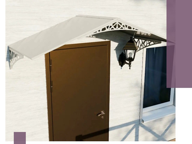 Металлические козырьки на входы и террасы в Дзержинске