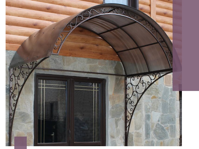 Арочные козырьки под ключ в Дзержинске: изготовление и монтаж